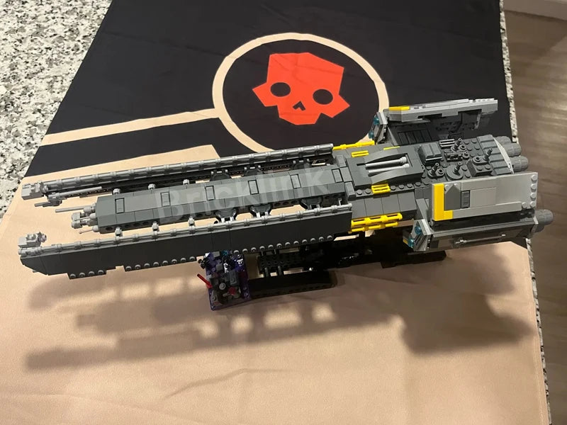 Bricklink MOC Hell Space Wars Game Divers 2 Super Destroyer Spaceship Sets Creative Building Blocks Kid Toys Christmas Gift