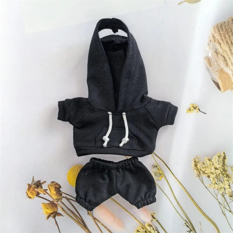 For 3rd Gen 17cm Labubu Trend Clothes Pendant Sitting Party Graffiti Strap Pants Hat Labubu Retro Clothes