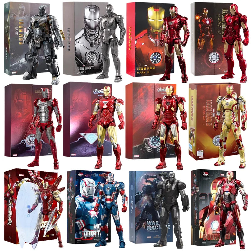 Marvel Avengers ZD Toys Iron Man MK3 MK1 MK6 MK7 MK5 Tony Stark Iron Patriot War Machine Action Figure Ironman Collect Toy Gift