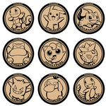 Pokemon Animation Game Peripheral Toys Cork Coaster Anti-slip Mats Q-Version Action Model Figures Colletion