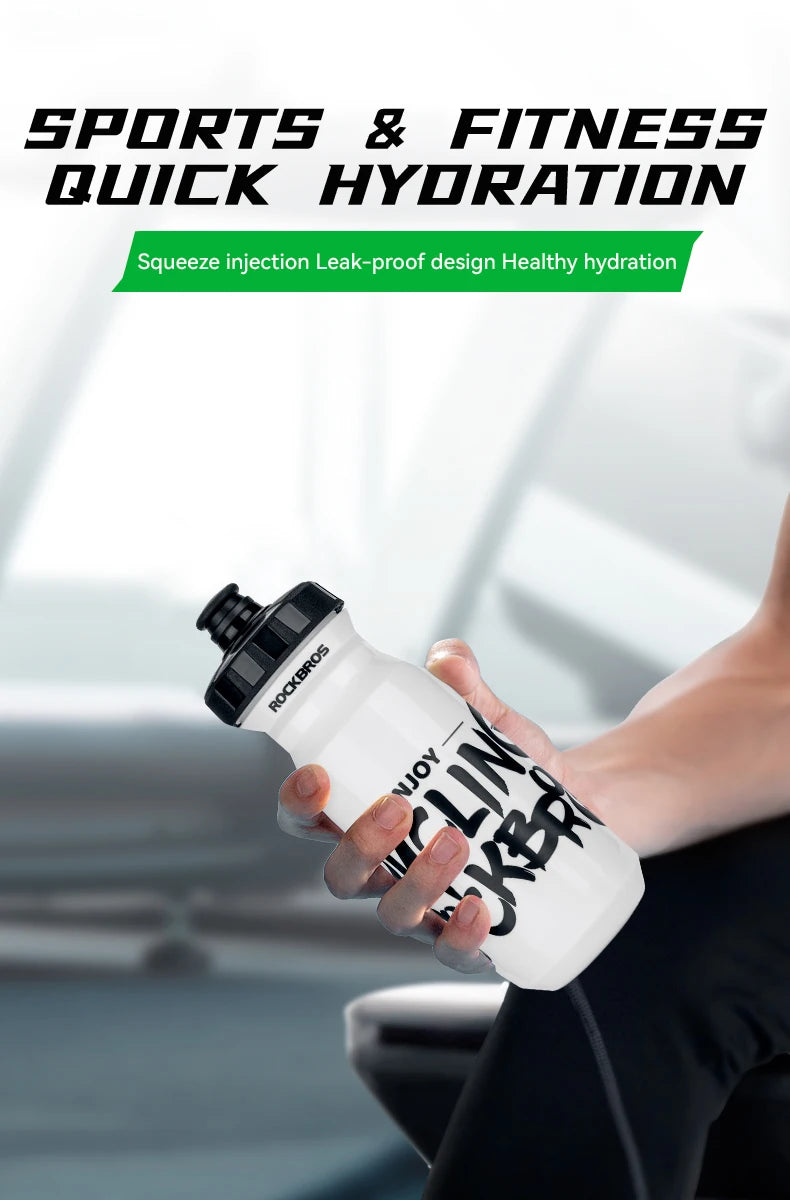 ROCKBROS Bicycle Bottle MTB Road Bike Water Bottle Outdoor Sports Plastic Portable Large Capacity Drink Cycling Water Bottle