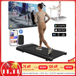 300lbs Treadmill for Home 2.5HP Treadmills Walking Pad LCD Digital Data Display 2in1 Walking Running Fitness Exercise Machine