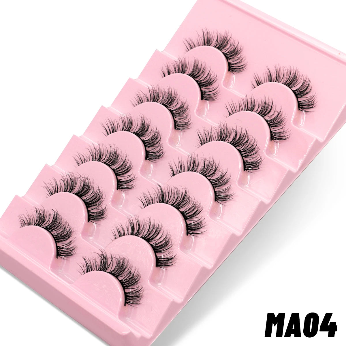 GROINNEYA 5/7 pairs Eyelashes 3D Natural False Lashes Fluffy Soft Cross Manga Lashes Wispy Natural Eyelash Extension Makeup