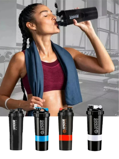 3 Layers Shaker Protein Bottle Powder Shake Cup Large Capacity Water Bottle Mixing Cup Body Building Exercise Mixing Bottle
