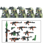 City Army Figures Building Blocks Russia Army Soldiers Weapons Special Combat Uniform Shield Combat Vests Shields Brick Toys