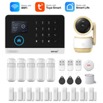 MULO Alarm System For Home Burglar Security 433MHz GSM  Home alarm Wireless PG103 WiFi Alarma Tuya Smart App Work With Alexa