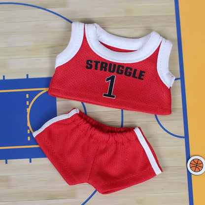 For 17cm Labubu Football Basketball Size 10 Clothing V1V2 Labubu Doll Size 7 Vinyl Pendant Doll Clothing DIY Sportswear Boy Toy