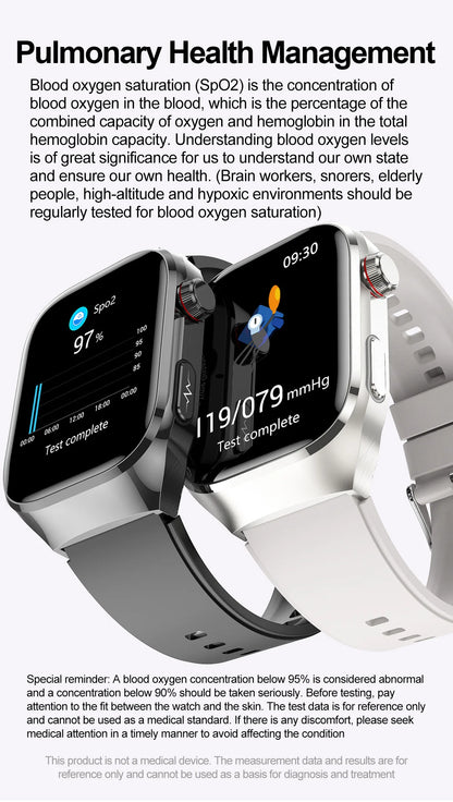2025 New ECG+PPG Accurate Measure Heart Rate Smart Watch Men Blood Pressure Lipids Uric Acid Bluetooth Call Health Smartwatches