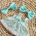 For 15/17cm Labubu  Plush Doll's   Bow Dress  Clothes  Outfit Doll Accessories