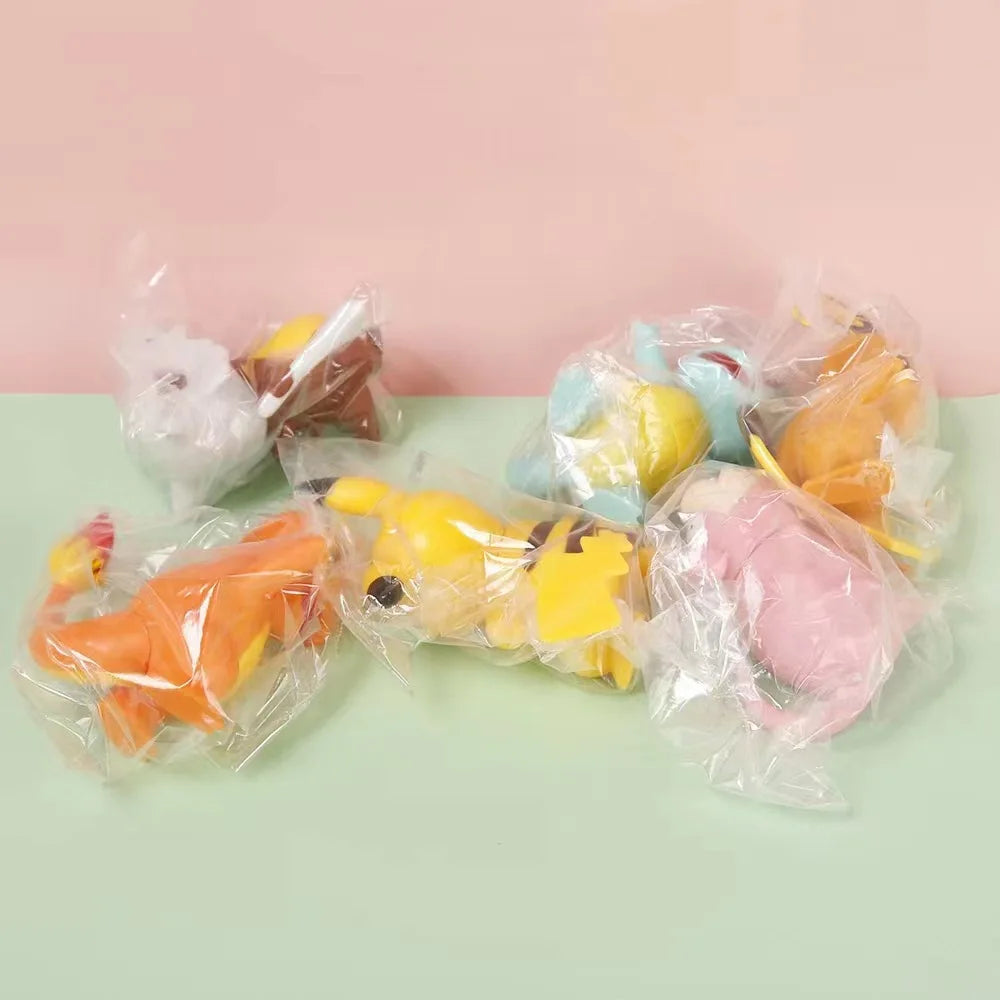 Hot Pokemon Anime Figures Pikachu Toys Model Charmander Psyduck Squirtle Jigglypuff Bulbasaur Kawaii Collect Dolls Kids Gift