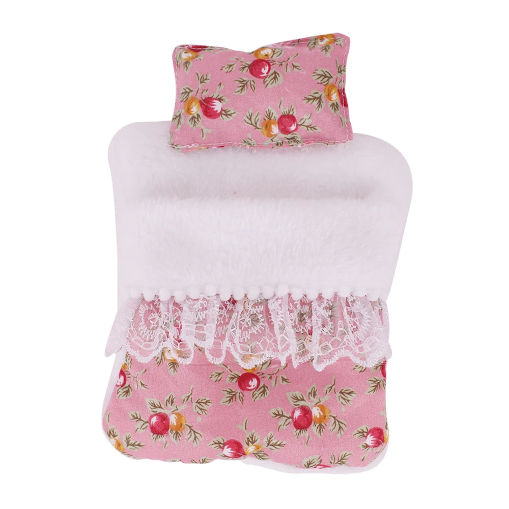 17cm Mini Doll's Accessories Set For Labubu Doll Pop 3Pcs/Set Bed+Quilt+Pillow Pajamas Sleeping Bag Dollhouse Gift,Girl's Toys