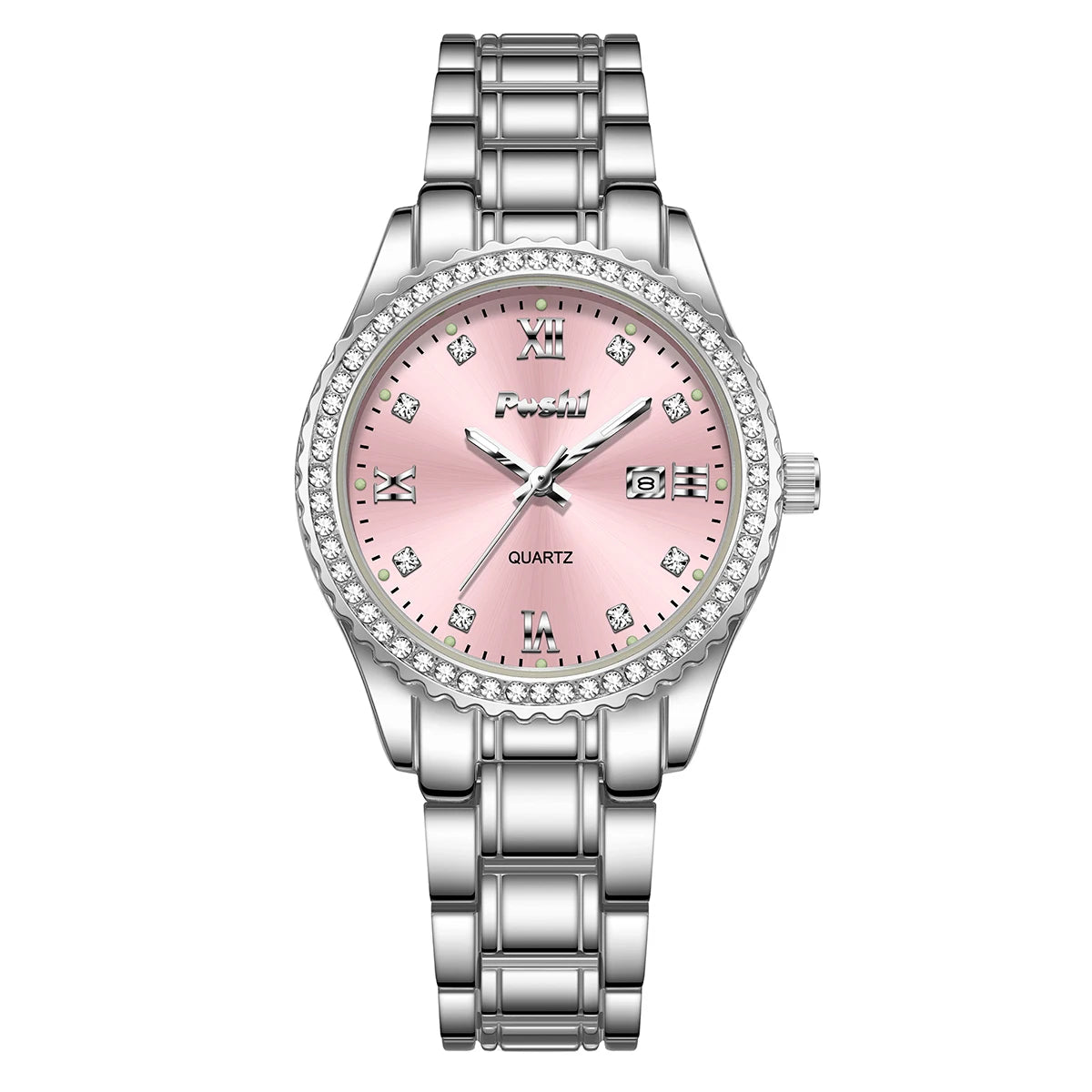 POSHI 990 Fashion Women Watch Elegant Business Quartz Wristwatch Lady Casuan Dress Watches With Date Display Original Clock