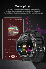 AK75 Smart Watch Flashlight 1.9inch Men Outdoors Sports Fitness Tracker 700mah Large Battery BT Calling LED Light Smartwatch