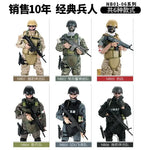 1/6 Action Figure Military Army 30cm Combat Swat Police Soldier With Gun Forces Model Toys
