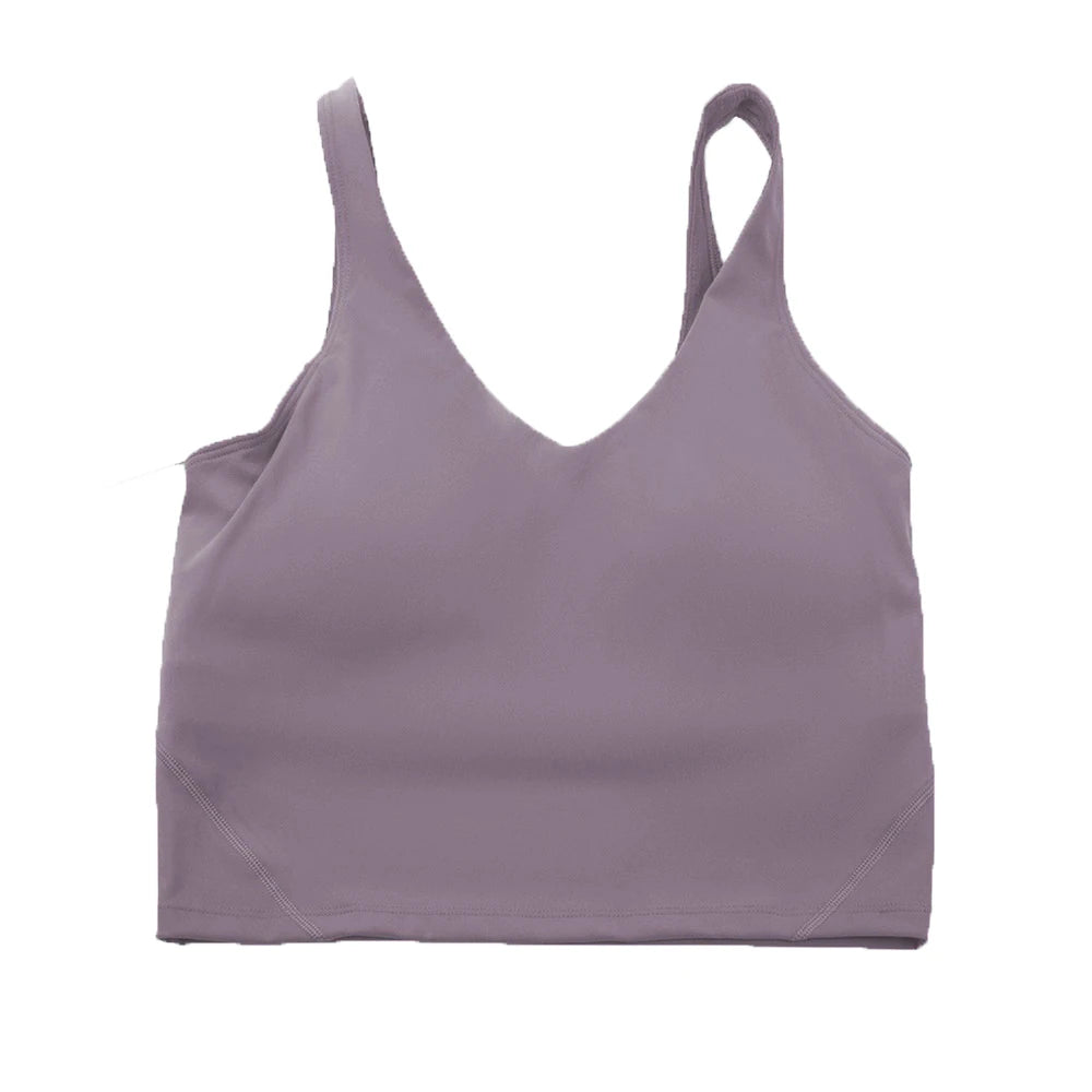 Sports yoga bra with a gathered U-back