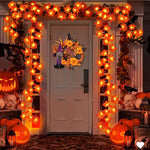2/3/6M Halloween LED Lights String,Artificial Maple Leaf Lantern Garland,Halloween Christmas Thanksgiving Day Home Decorations