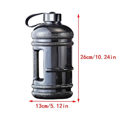 2L PETG Large Capacity Water Bottle Training Sports Workout Drink Bottle Shaker Bottle With Handle Outdoor Gym Gallon Bottle