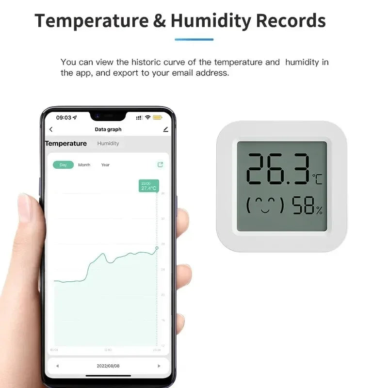 Tuya Zigbee Temperature Humidity Sensor For Smart Home LCD Screen Works With Alexa Google Home APP Smart Life Tuya Smart Yandex