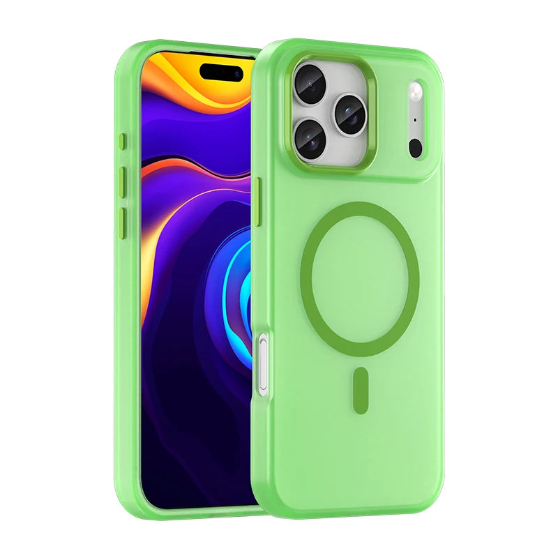 Shockproof Matte Transparent Case For Magsafe Case For iPhone 17 Pro Max 17 Air 17 Pro 17 Wireless Charge TPU Soft Cover Funda