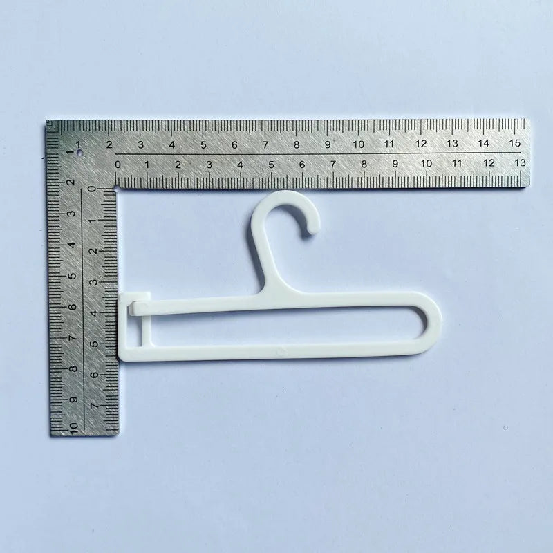 10pcs/set Mini Clothesse Clothes Hanger for Labubu and Other 17cm Dolls Labubu Shoe Rack Doll Accessories Children's Toys