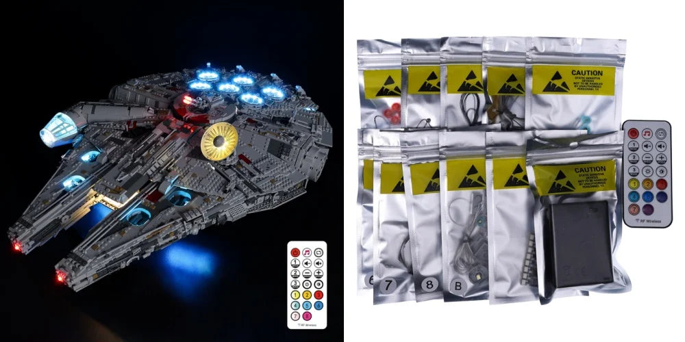 Led Light Kit Compatible With LEGO Ultimat Falcon Millennium Star Falcon 75192 05132 DG005 81085 Building Blocks No Model