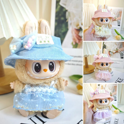 For 17cm Labubu V2 V1 Purple Dress Doll Clothes Outfit Accessories Idol Doll Clothing for Kid Gift Labubu Ropa
