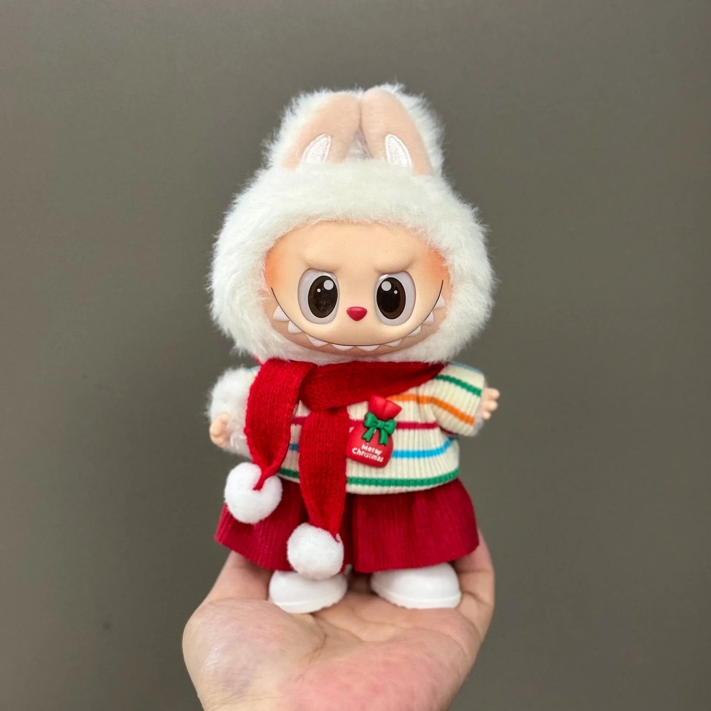 Labubu  Doll Christmas Outfit - Festive Holiday Costume Set, Cute Plush Santa Dress with Accessories for  Dolls (Clothes Only)
