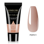 LIMEGIRL 30ml Nail Extension Gel Glitter Soak Off Nail Acrylic Crystal Build Poly UV Gel for Nails Quick Extension Manicure Glue