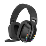 B500 Over Ear Headset Bluetooth5.4 Wireless Stereo Gaming Earphone Built-in Mic RGB Light Low Latency Headphone For PC