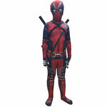 New Movie Character Role Play Costume Superhero Deadpool Costume Mask Sword Bag Suits Halloween Party Cosplay Jumpsuit 3D Style