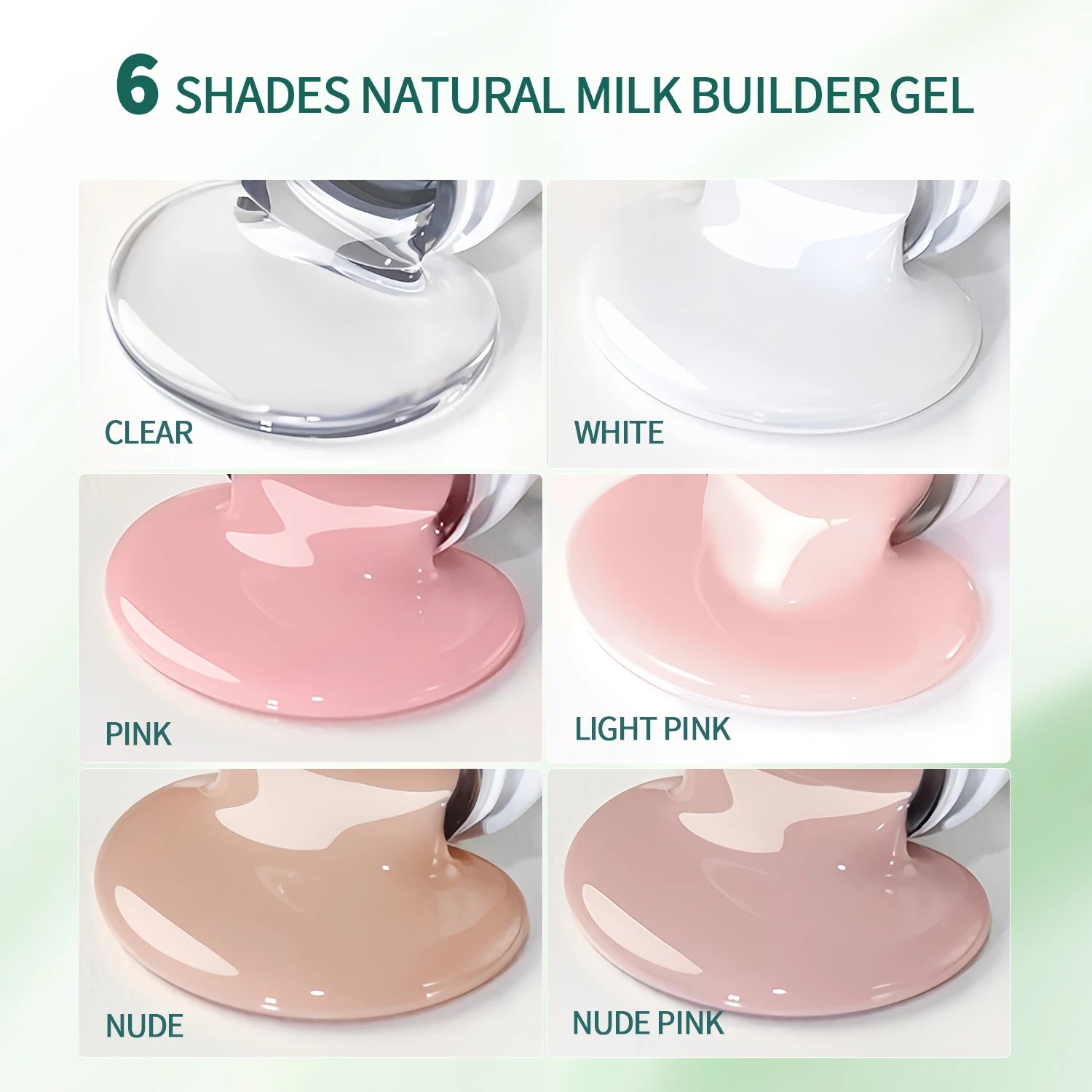 Nailpop HEMA-FREE Builder Gel 30g for Nail Extension Milky Smooth Clear/Pink Long Lasting Quick Building Soak Off UV Nail Gel