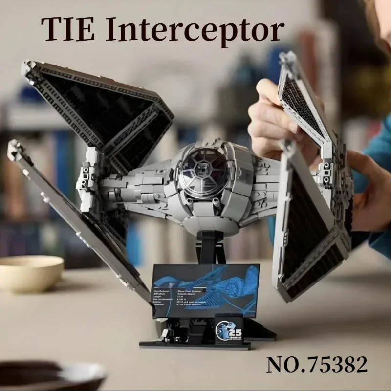 New Arrival Interceptor Starfighter 1931PCS Model 75382 Building Collectible TIE Pilot Mini figure Creative Display Sets Gifts