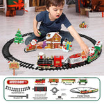 Christmas Train Christmas Tree Decoration Accessories Track Small Train with Music Santa Claus Train Set Children's Gift