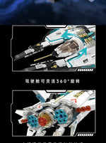 1400pcs Galaxy Starship Building Block Set, Space Wars Starfighter Model Kits with Light, STEM Toy Gift for Kids Adults Boy Girl