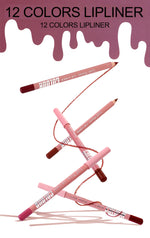 12Color Matte Lipliner Pencil Waterproof Plumping Stain Lipstick Natural Nude Pink Lip Liner Pro Outline The Lips Contour Makeup
