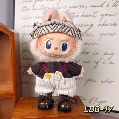 17cm Labubu V2 V1 Trendy Clothes Outfit Accessories Idol Doll Clothing for Kid Gift Labubu Ropa