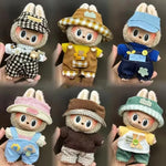 Mini Plush Doll'S Clothes Outfit Accessories For Korea Kpop Exo 15-17cm Labubu Idol Overalls set Clothing Gift