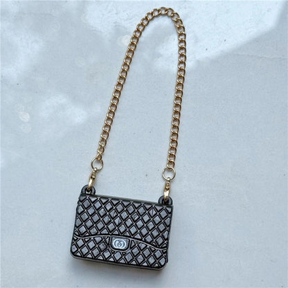 17cm For Labubu Doll Clothing Skirt Bowhair Accessory Set Retro Bib Pants Clothes Luxury Messenger Bag Shoes Set Sitting Party