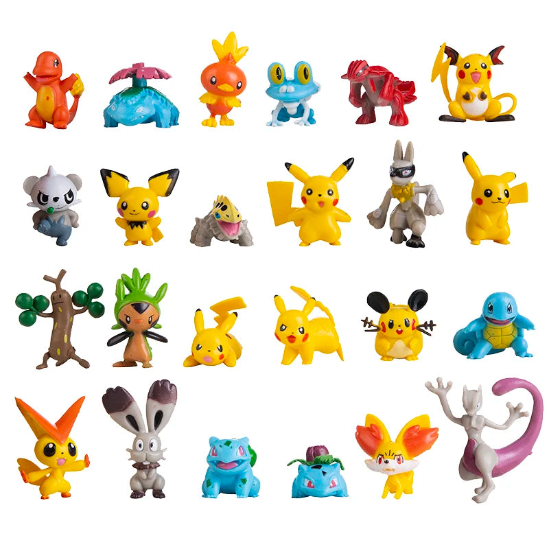 Pokemon Cartoons Anime Figures Toys Snorlax Pikachu Eevee Pocket Monster Figure Doll Model Kids Birthday Gift Bulk Buy Lot