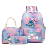 3Pcs/set Disney Lilo Stitch Backpack for Boy Girl Teenager Student Back To School Schoolbag Lunch Bag Women lovely Rucksack Gift