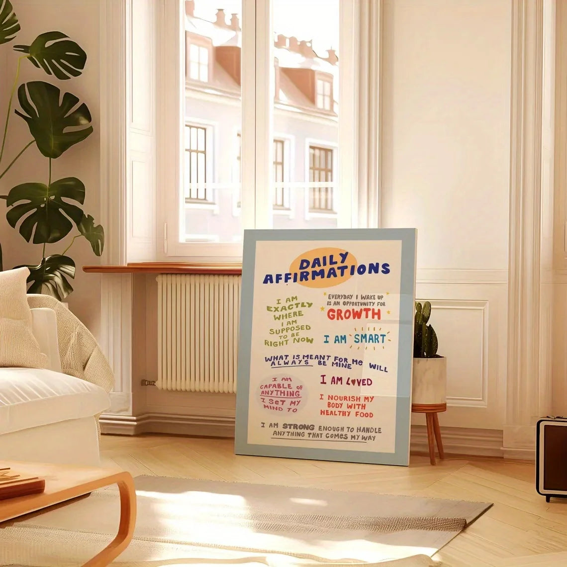 Simple Trendy Text Printing Poster, Simple Canvas Wall Decoration, Modern Art Home Decoration, Living Room Decoration