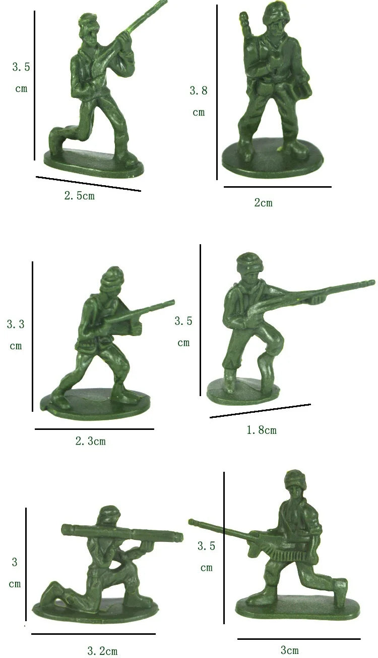 100Pcs Military Playset Plastic Toy Soldiers Mini Warrior Elite Force Action Figure Toys for Children Playing Gift