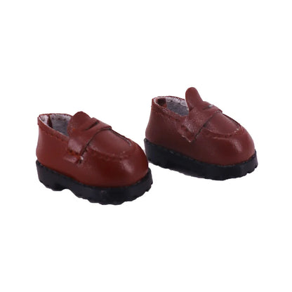 3.8cm Doll Shoes Solid Color Pop Lace up Canvas Shoe PU Shoes For 17cm Labubu Doll Clothes Accessories,Girl's Toys Clothing Gift