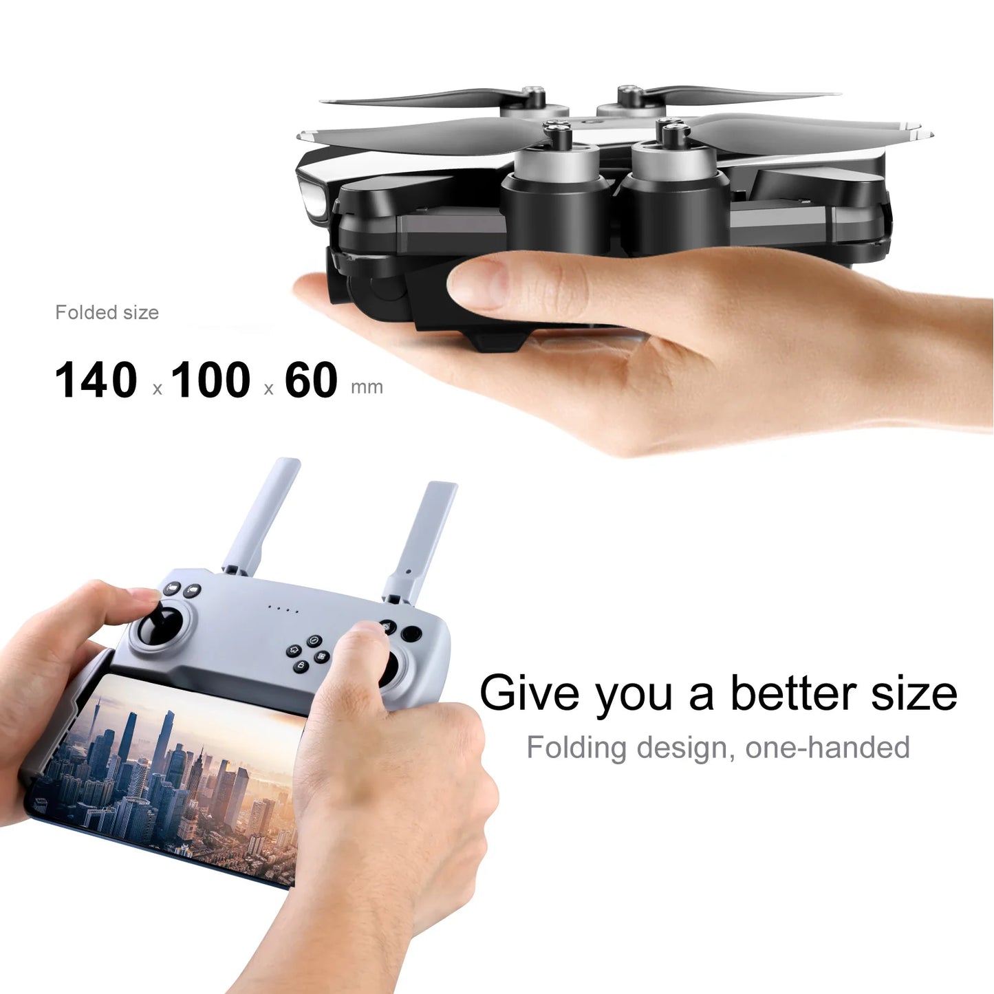 S105 RC Drone with Camera 4k Drone Dual Camera with ESC 5G WIFI GPS Brushless Motor Photo Video Optical Follow Quadcopter