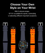 Military Smart Watch DT G1 GPS Track Compass Altimeter Bluetooth Calling 860mAh Battery DTG1 Men Outdoor Sports SmartWatch