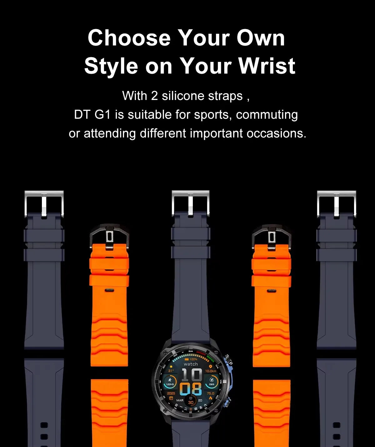 Military Smart Watch DT G1 GPS Track Compass Altimeter Bluetooth Calling 860mAh Battery DTG1 Men Outdoor Sports SmartWatch