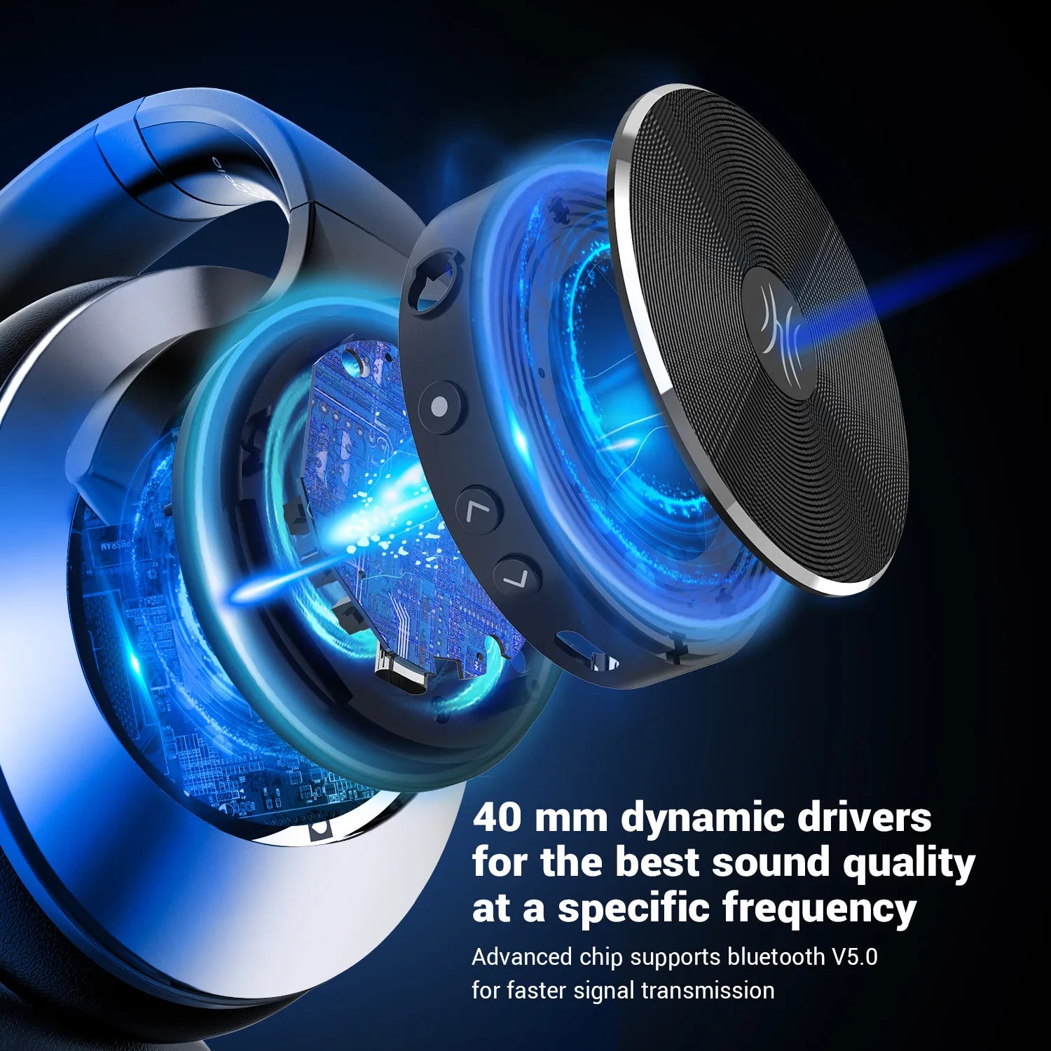 Oneodio A10 Bluetooth 5.4 Headphones Hybrid Active Noise Cancelling With Hi-Res Audio Over Ear Wireless Headset ANC With 5-Mic