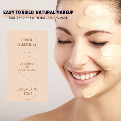 1/2/3pcs CC Cream Foundation Waterproof Brighten Moisturizing Foundation Concealer Oil-Control Sunscreen Spf 50 Makeup Product