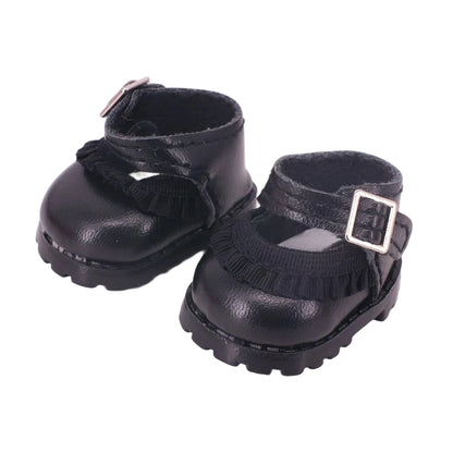 3.8cm Doll Shoes Solid Color Pop Lace up Canvas Shoe PU Shoes For 17cm Labubu Doll Clothes Accessories,Girl's Toys Clothing Gift