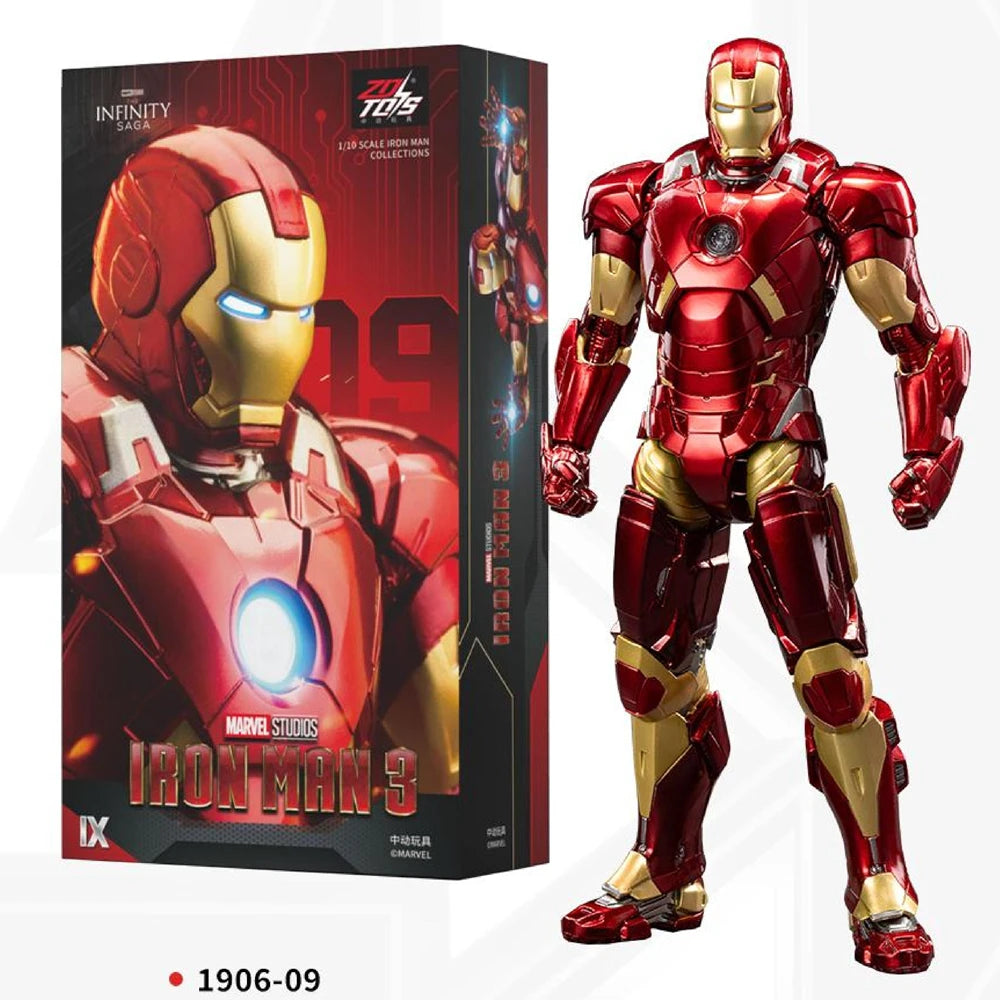 ZD Toys Marvel Studios Iron Man MK3 Action Figure MK35 MK24 MK40 MK38 Tony Stark Ironman Figure Action Collect Toy Gift